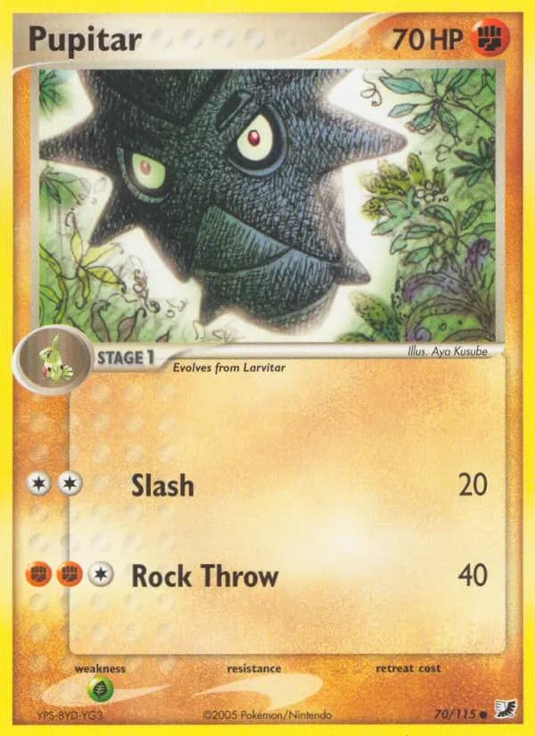 Pupitar — EX Verborgene Mächte 70 German Pokémon card