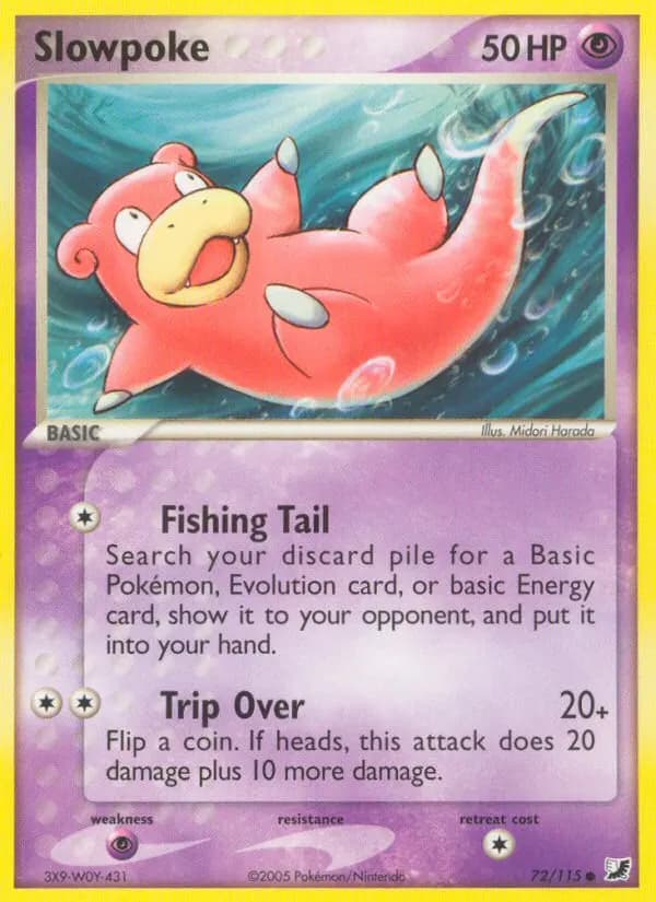 Slowpoke — Unseen Forces 72 Pokémon card