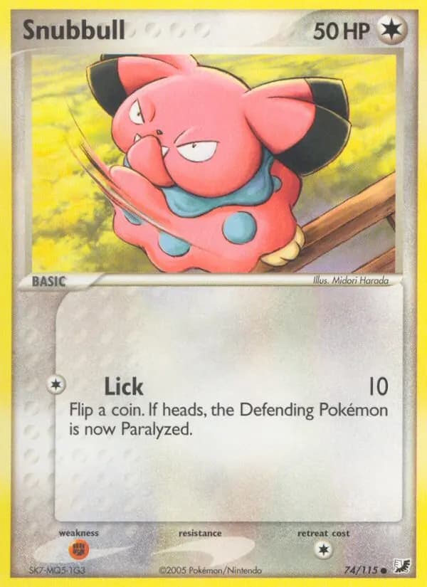 Snubbull — Unseen Forces 74 Pokémon card