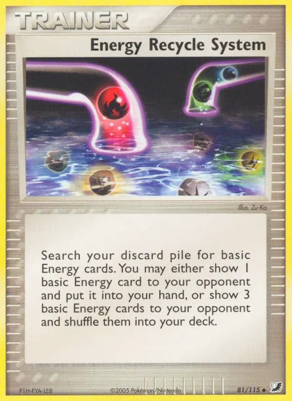 Energie Wiederverwertung — EX Verborgene Mächte 81 German Pokémon card