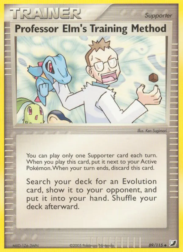 Professor Elm's Training Method — Unseen Forces 89 Pokémon card