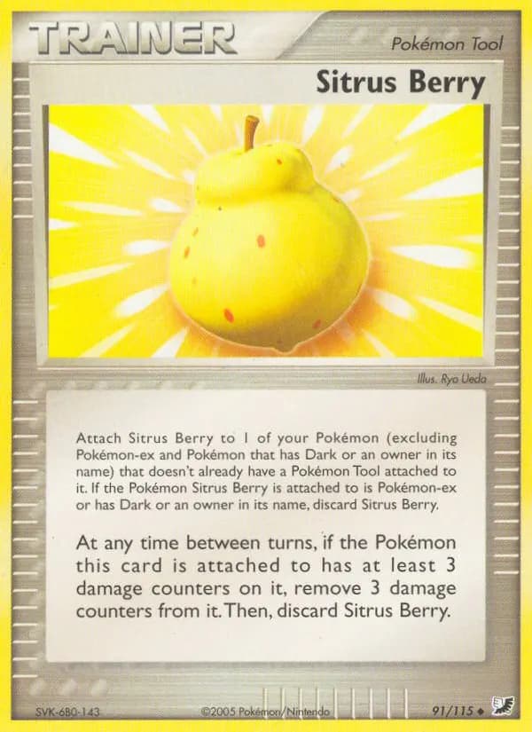Sitrus Berry — Unseen Forces 91 Pokémon card