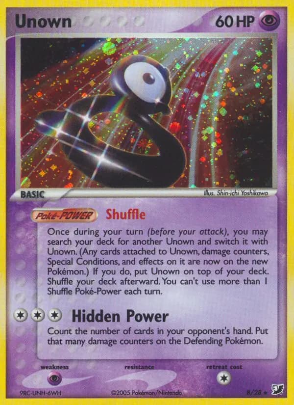 Unown — Unseen Forces B Pokémon card