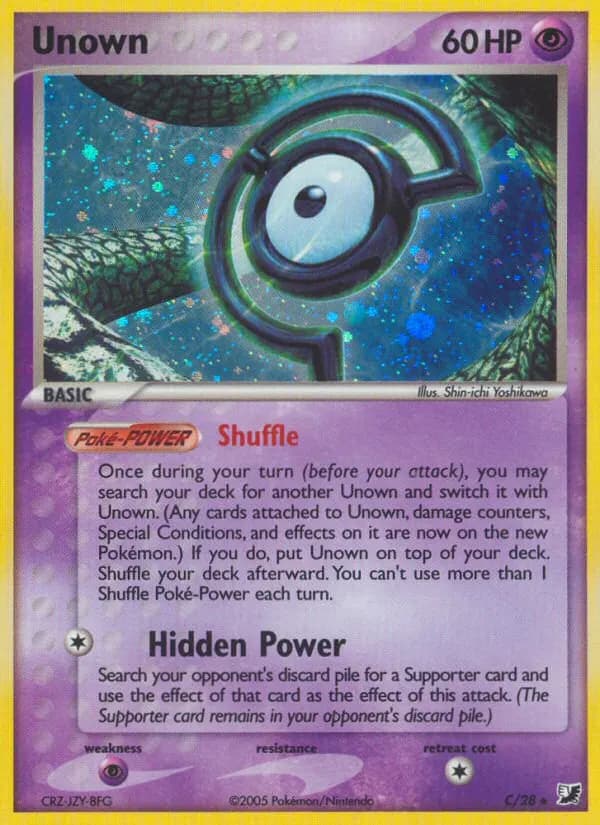 Unown — Unseen Forces C Pokémon card