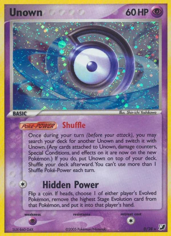 Unown — Unseen Forces D Pokémon card