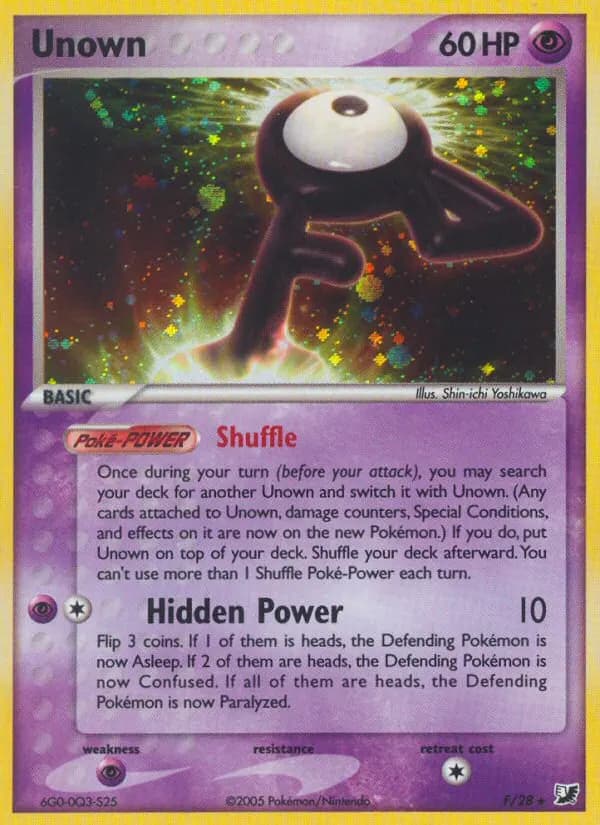 Unown — Unseen Forces F Pokémon card