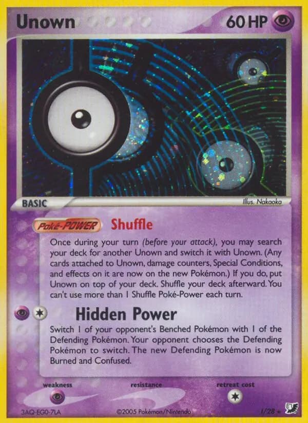 Unown — Unseen Forces I Pokémon card