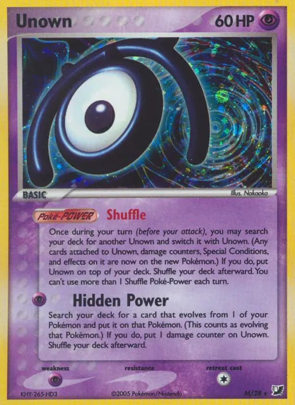 Unown — Unseen Forces M Pokémon card