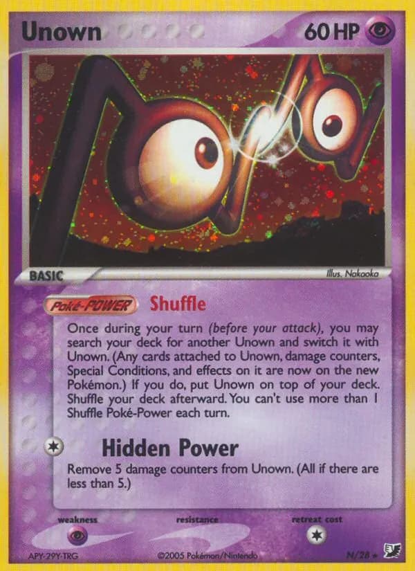Unown — Unseen Forces N Pokémon card
