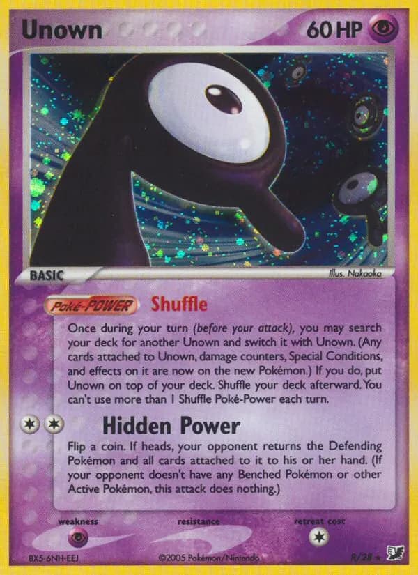 Unown — Unseen Forces R Pokémon card