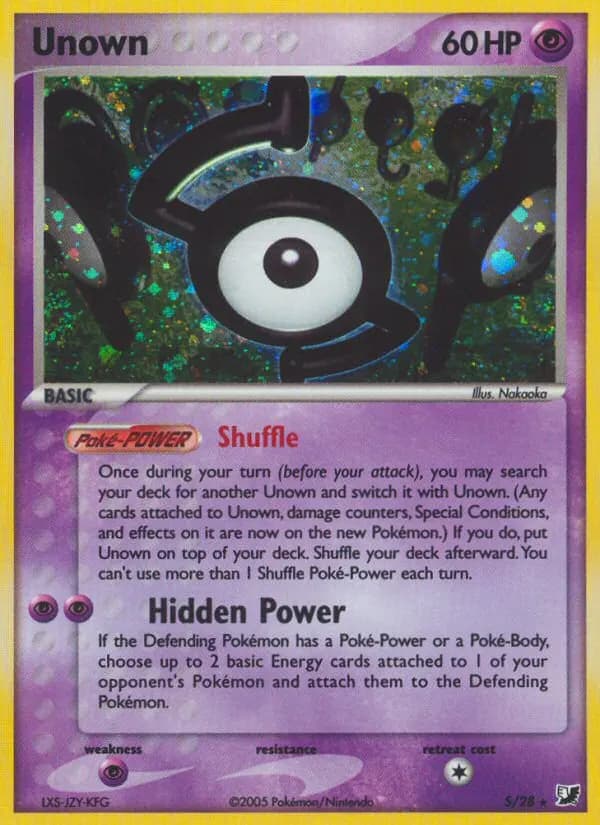 Unown — Unseen Forces S Pokémon card