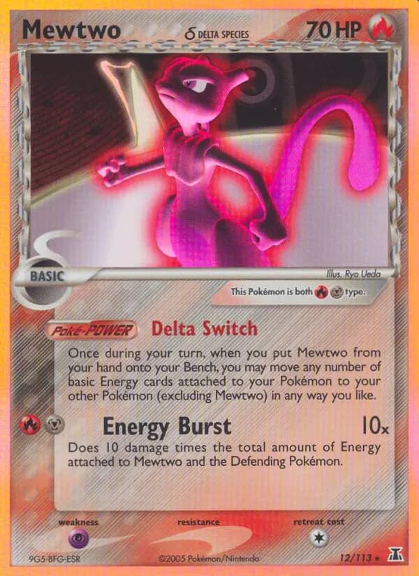 Mewtwo δ — Delta Species 12 Pokémon card