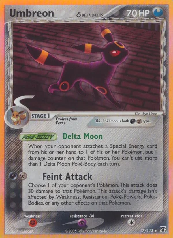 Umbreon δ — Delta Species 17 Pokémon card