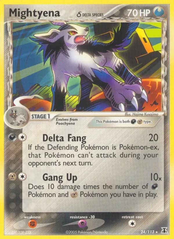 Mightyena δ — Delta Species 24 Pokémon card