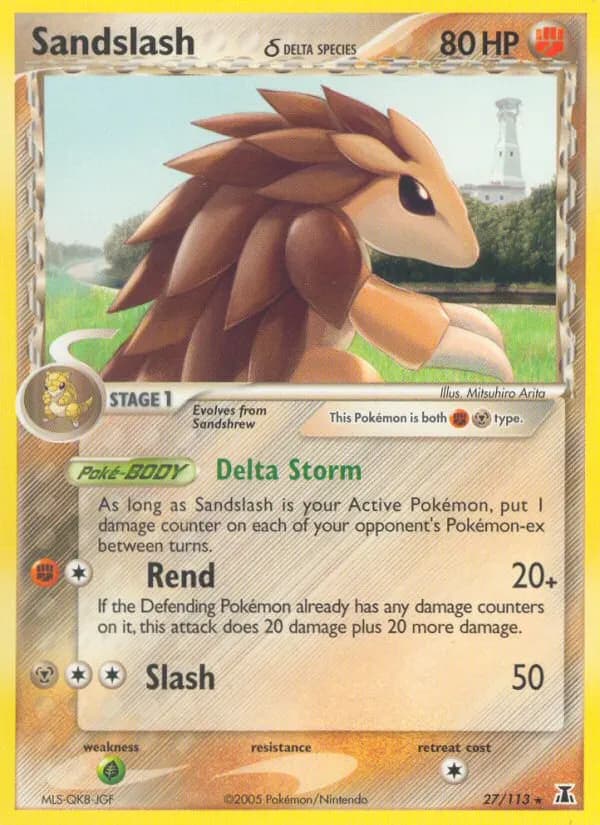 Sandslash δ — Delta Species 27 Pokémon card