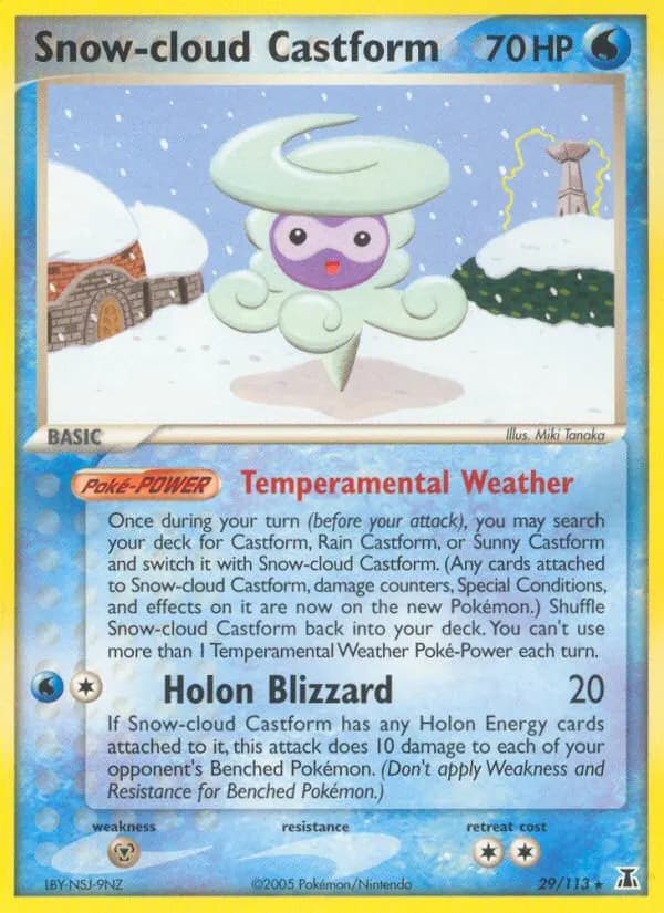 Snow-cloud Castform — Delta Species 29 Pokémon card