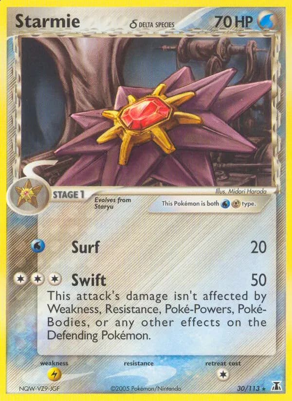Starmie δ — Delta Species 30 Pokémon card
