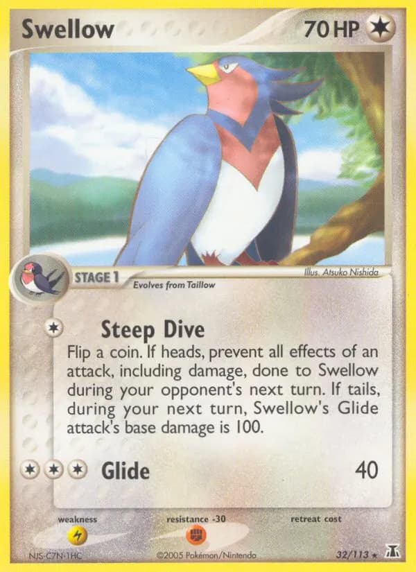Swellow — Delta Species 32 Pokémon card