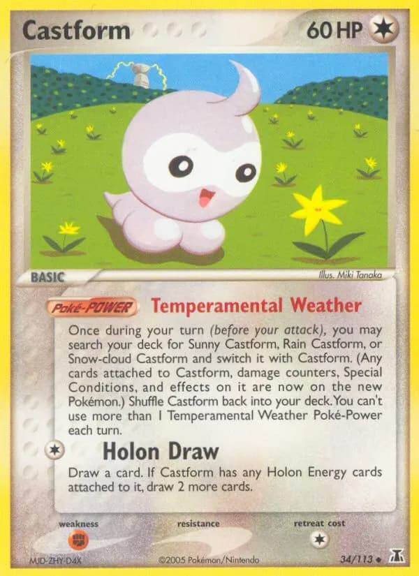 Castform — Delta Species 34 Pokémon card
