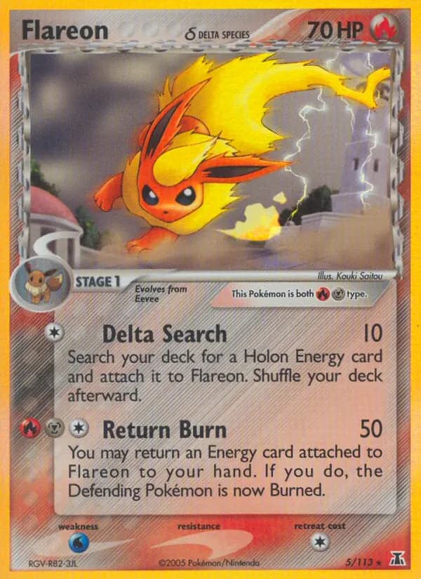 Flareon δ — Delta Species 5 Pokémon card