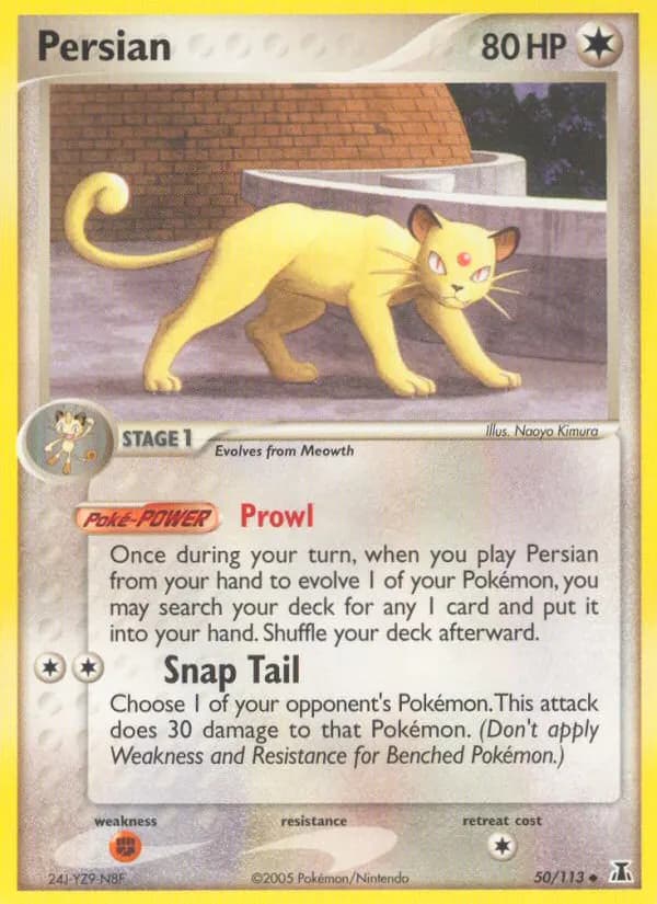 Persian — Delta Species 50 Pokémon card