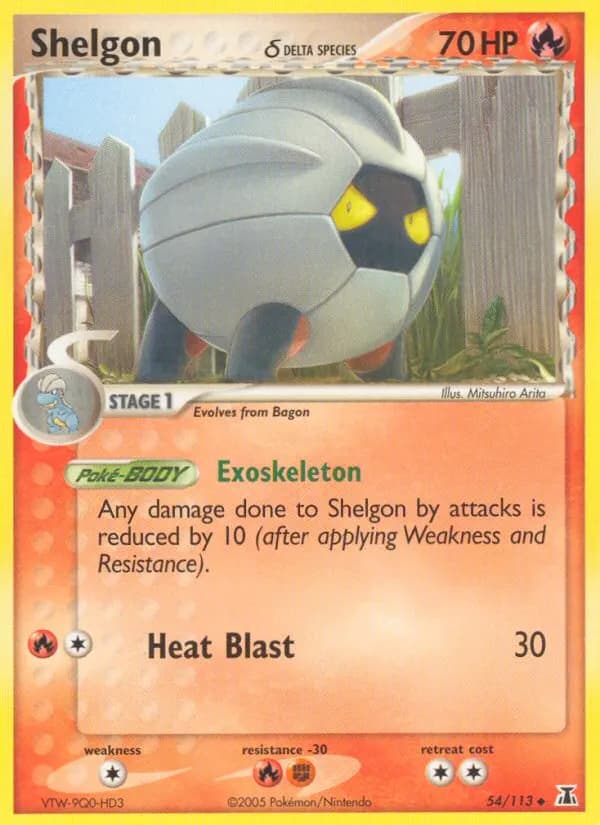 Shelgon δ — Delta Species 54 Pokémon card