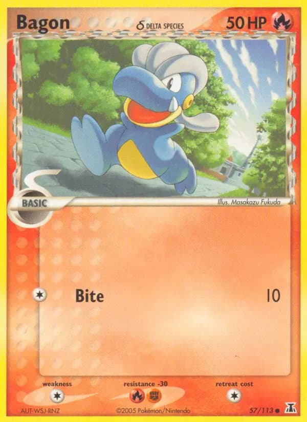 Bagon δ — Delta Species 57 Pokémon card