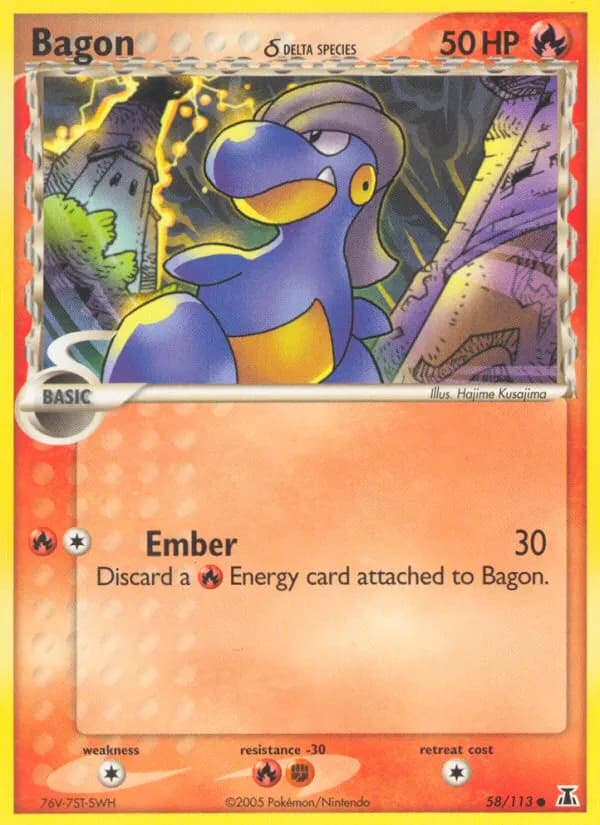 Bagon δ — Delta Species 58 Pokémon card