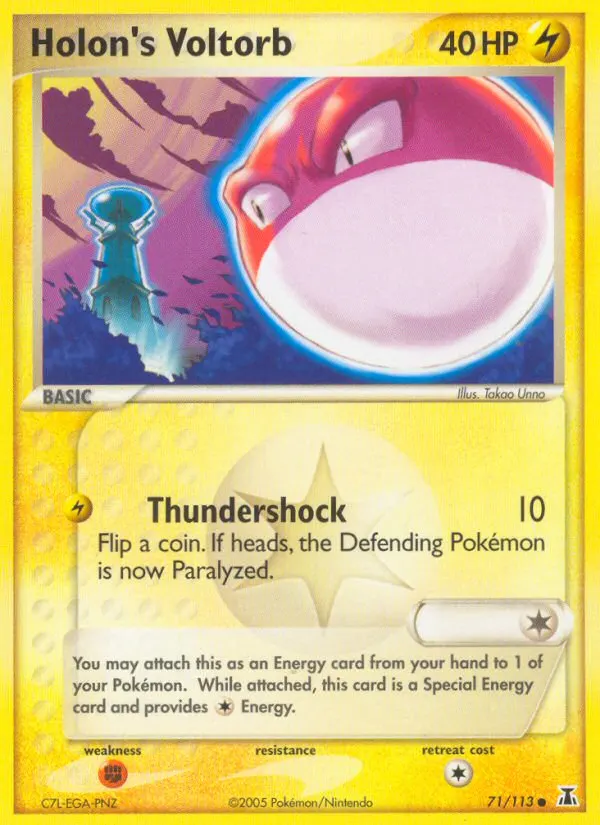 Holon's Voltorb — Delta Species 71 Pokémon card