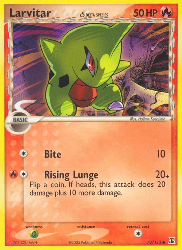 Larvitar δ — Delta Species 73 Pokémon card