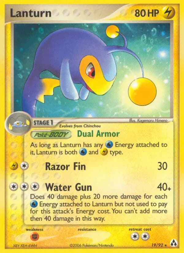 Lanturn — EX Legend Maker 19 German Pokémon card