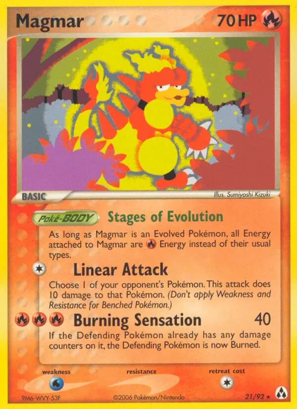 Magmar — Legend Maker 21 Pokémon card