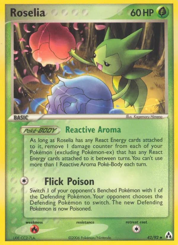 Roselia — EX Legend Maker 42 German Pokémon card