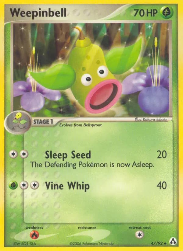 Weepinbell — Legend Maker 47 Pokémon card