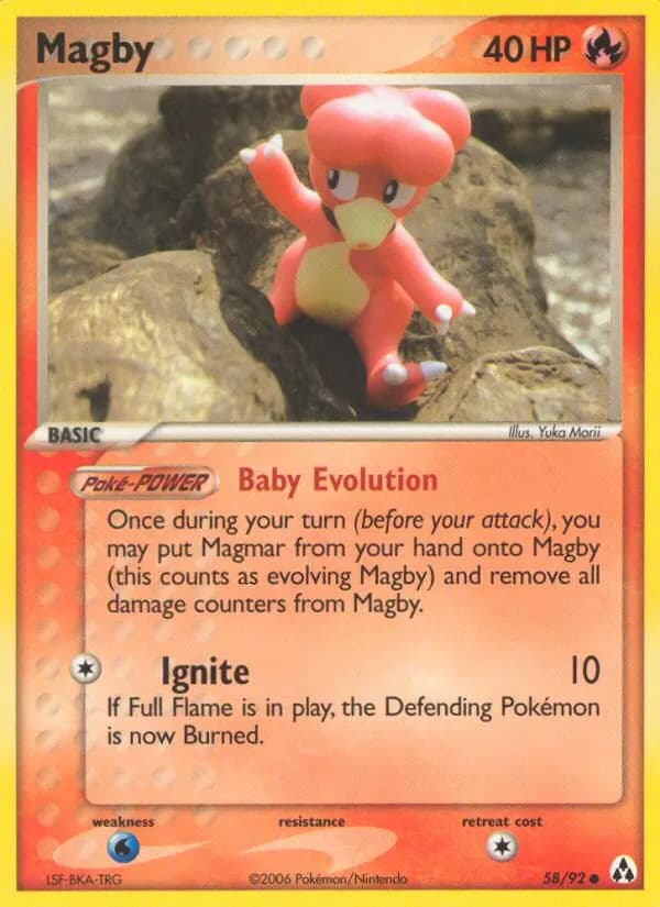 Magby — Legend Maker 58 Pokémon card