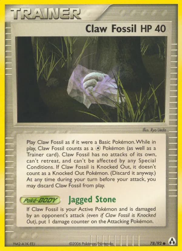 Claw Fossil — Legend Maker 78 Pokémon card