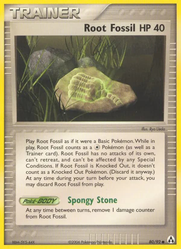 Wurzelfossil — EX Legend Maker 80 German Pokémon card
