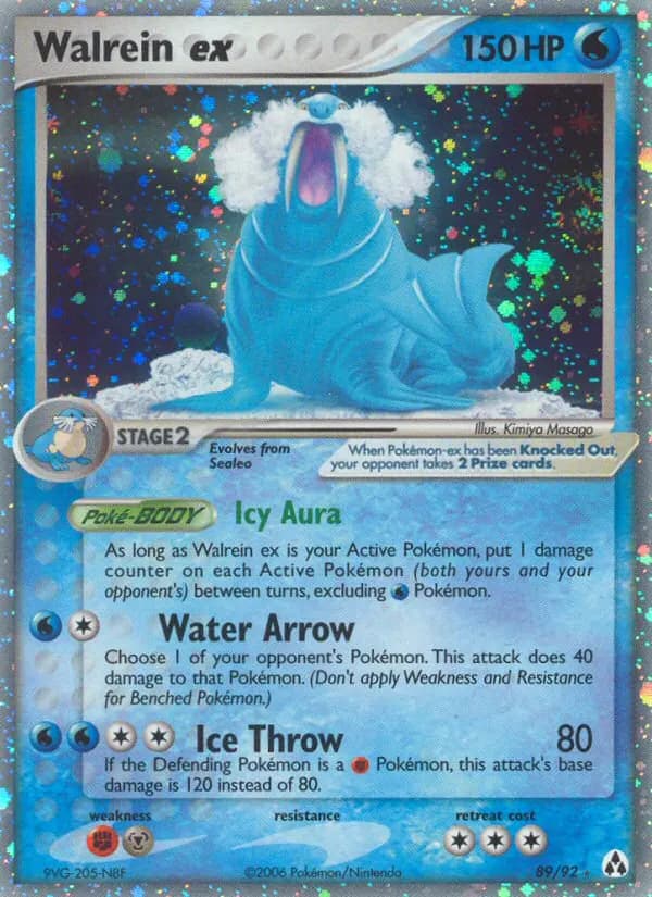 Walrein ex — Legend Maker 89 Pokémon card
