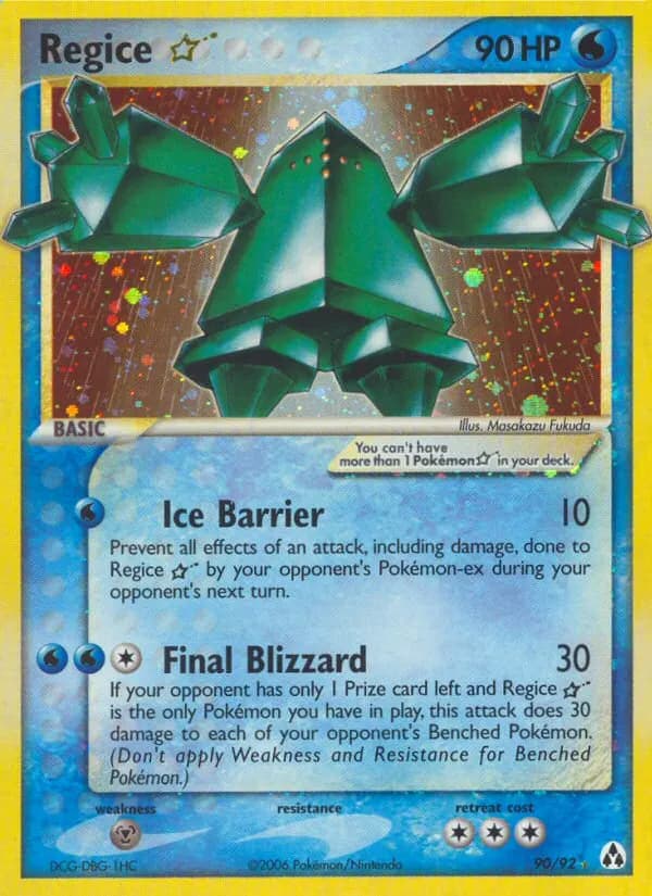 Regice ★ — Legend Maker 90 Pokémon card