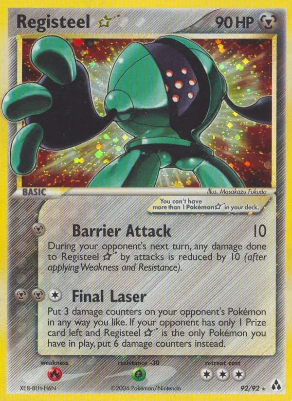 Registeel ★ — Legend Maker 92 Pokémon card