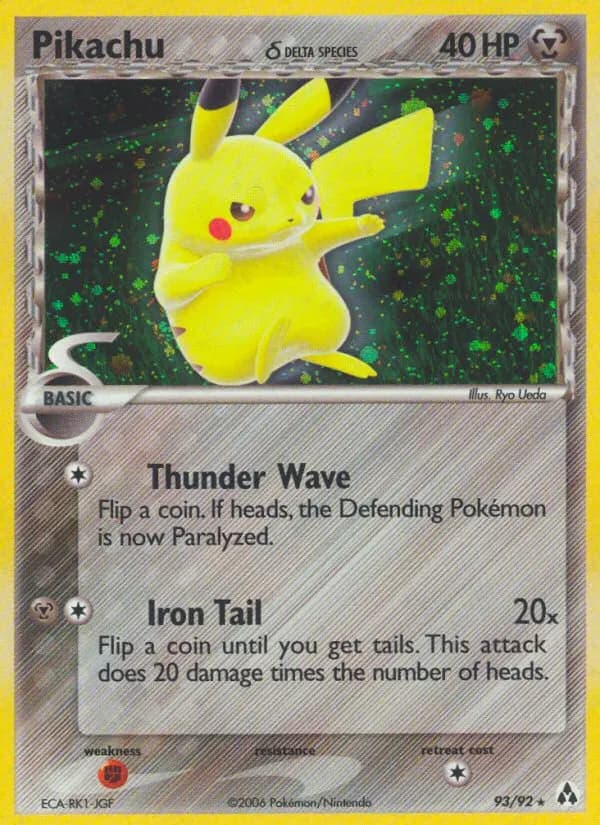 Pikachu δ — EX Legend Maker 93 German Pokémon card