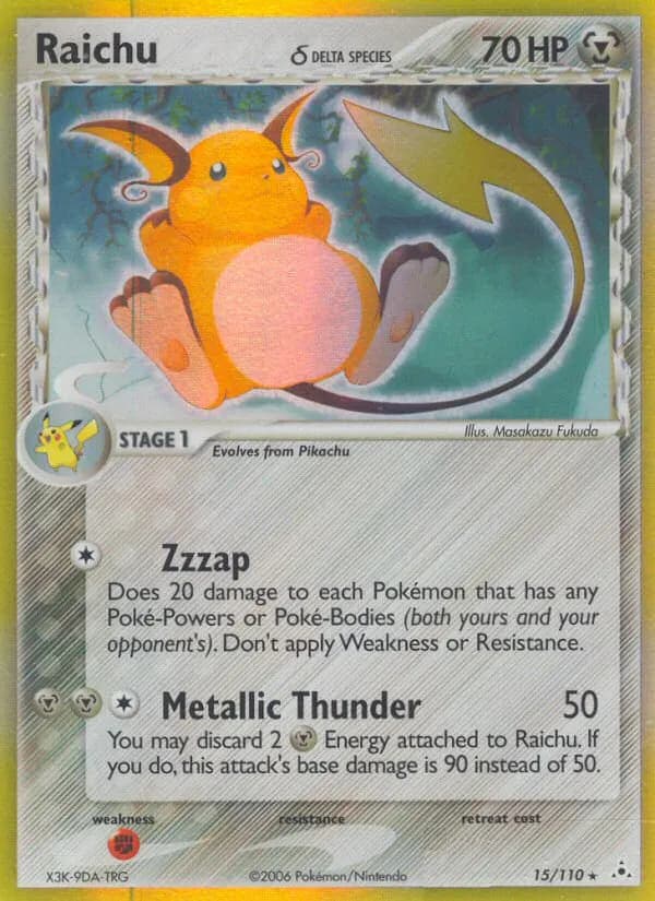 Raichu δ — Holon Phantoms 15 Pokémon card