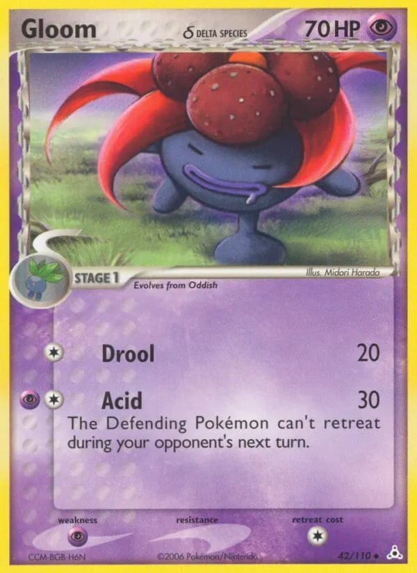 Gloom δ — Holon Phantoms 42 Pokémon card