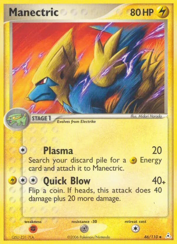 Manectric — Holon Phantoms 46 Pokémon card