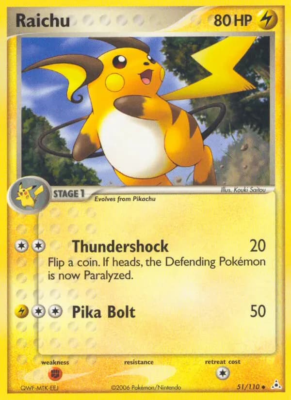 Raichu — Holon Phantoms 51 Pokémon card