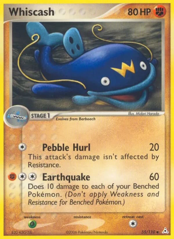 Whiscash — Holon Phantoms 55 Pokémon card
