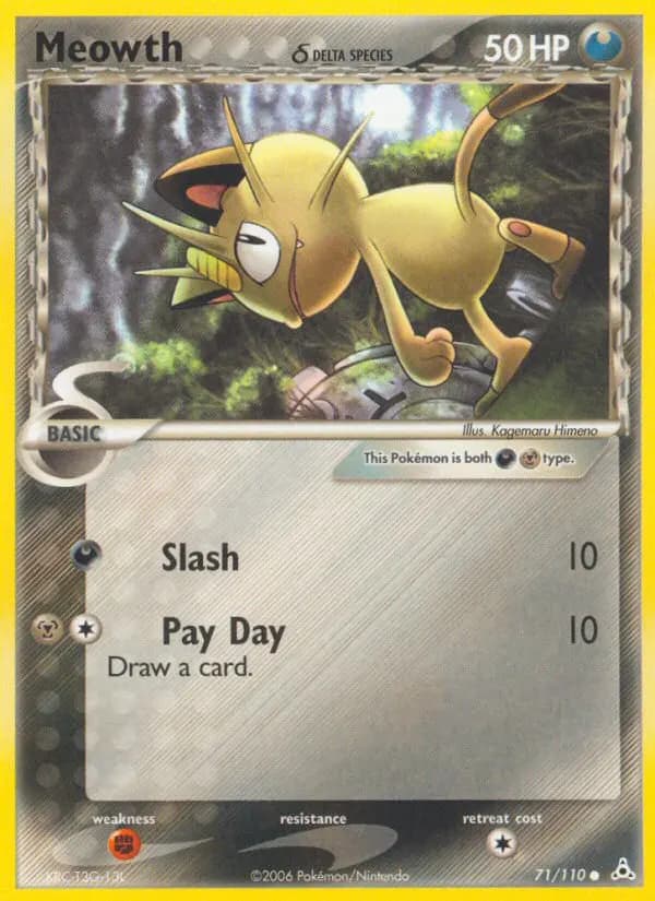 Meowth δ — Holon Phantoms 71 Pokémon card