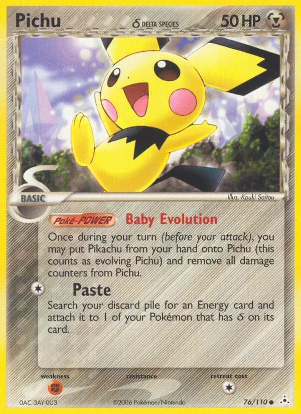 Pichu δ — Holon Phantoms 76 Pokémon card