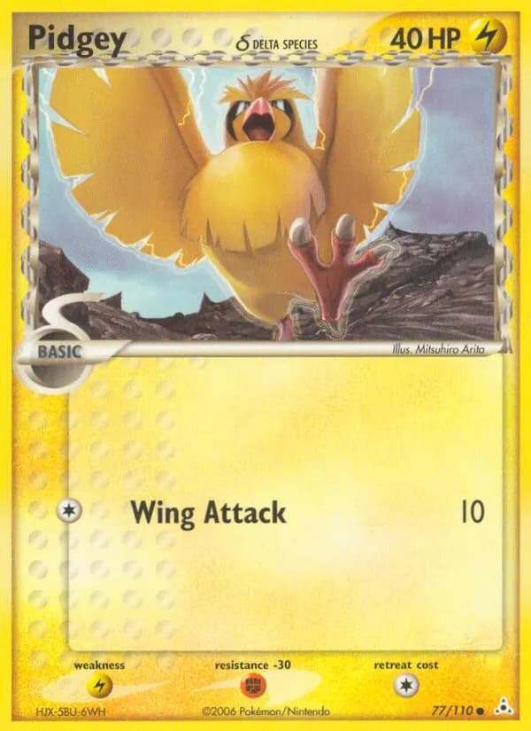 Pidgey δ — Holon Phantoms 77 Pokémon card