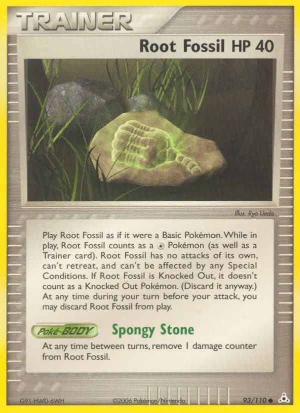 Wurzelfossil — EX Holon Phantoms 93 German Pokémon card
